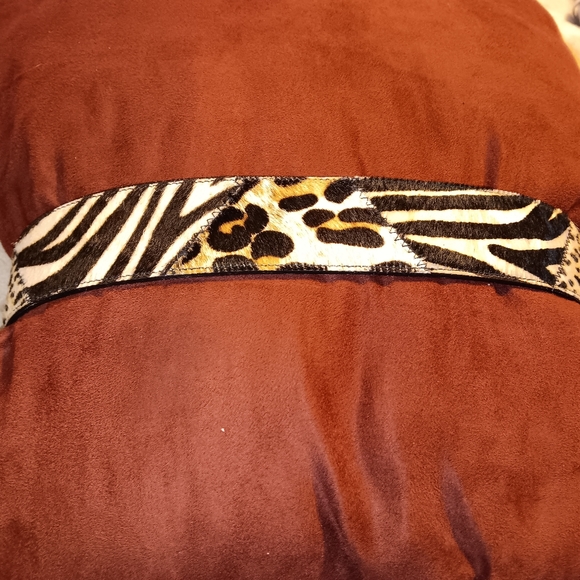 Saks Fith Avenue Ellen Tracy Fur Belt, zebra, Chetan,Lepard 29.5 inches A1 - Picture 4 of 11
